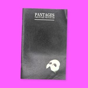 Vintage 1995 The Phantom Of The Opera Pantages Theatre Program Playbill